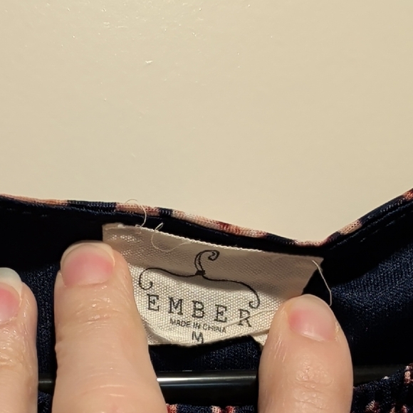 Navy Floral Patchwork Blouse - Picture 2 of 7